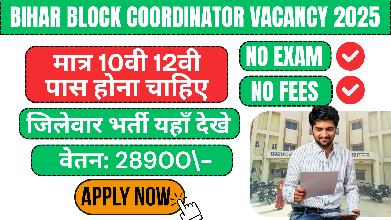 Bihar Block Coordinator blank 2025